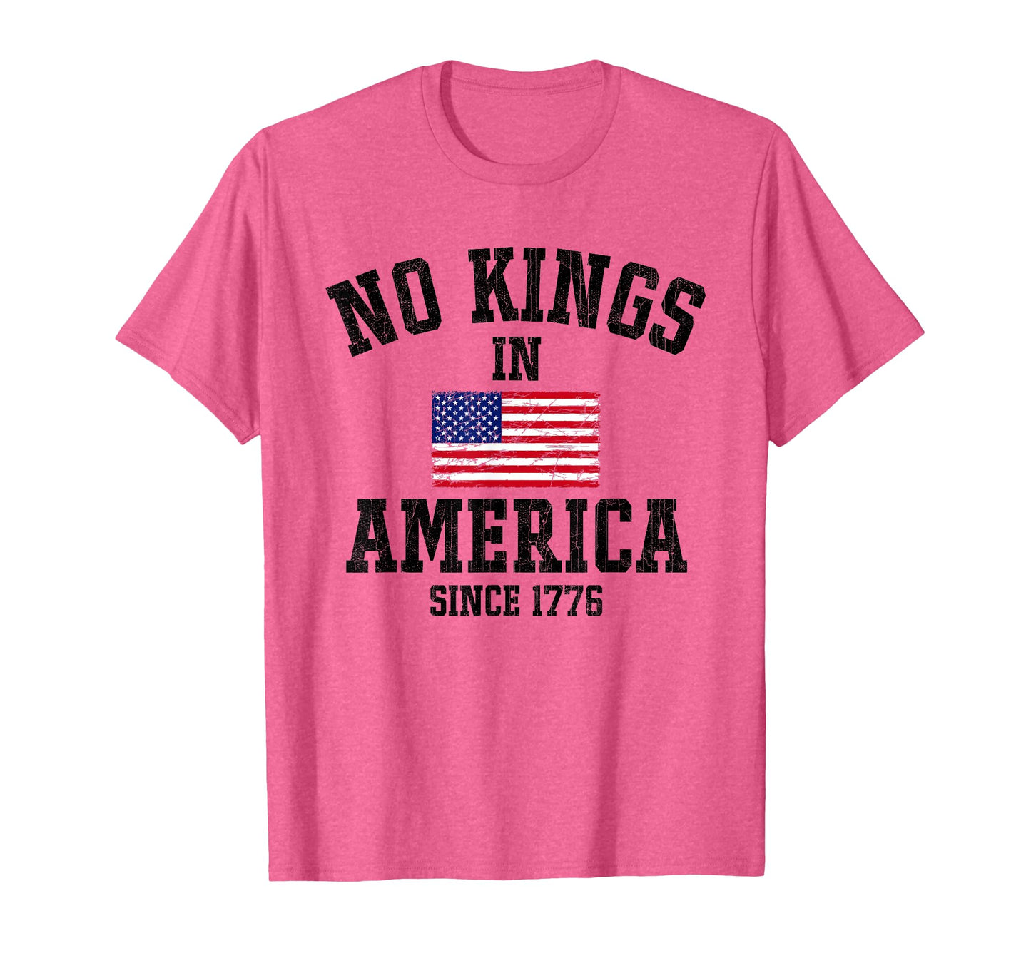 No Kings In America Since 1776 4th Of July Patriotic US Flag T-Shirt