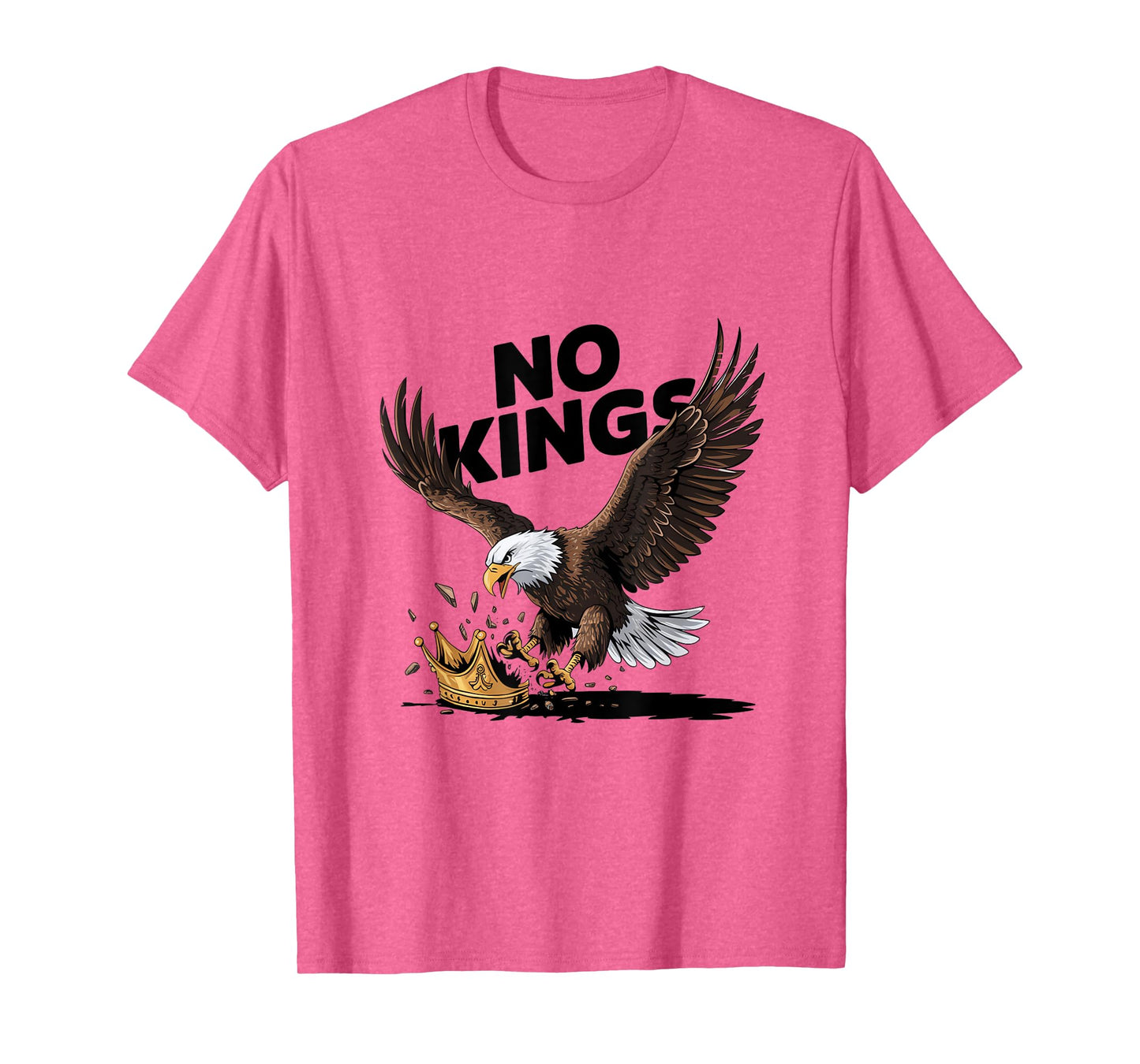 No Kings In America Bald Eagle Patriotic T-Shirt