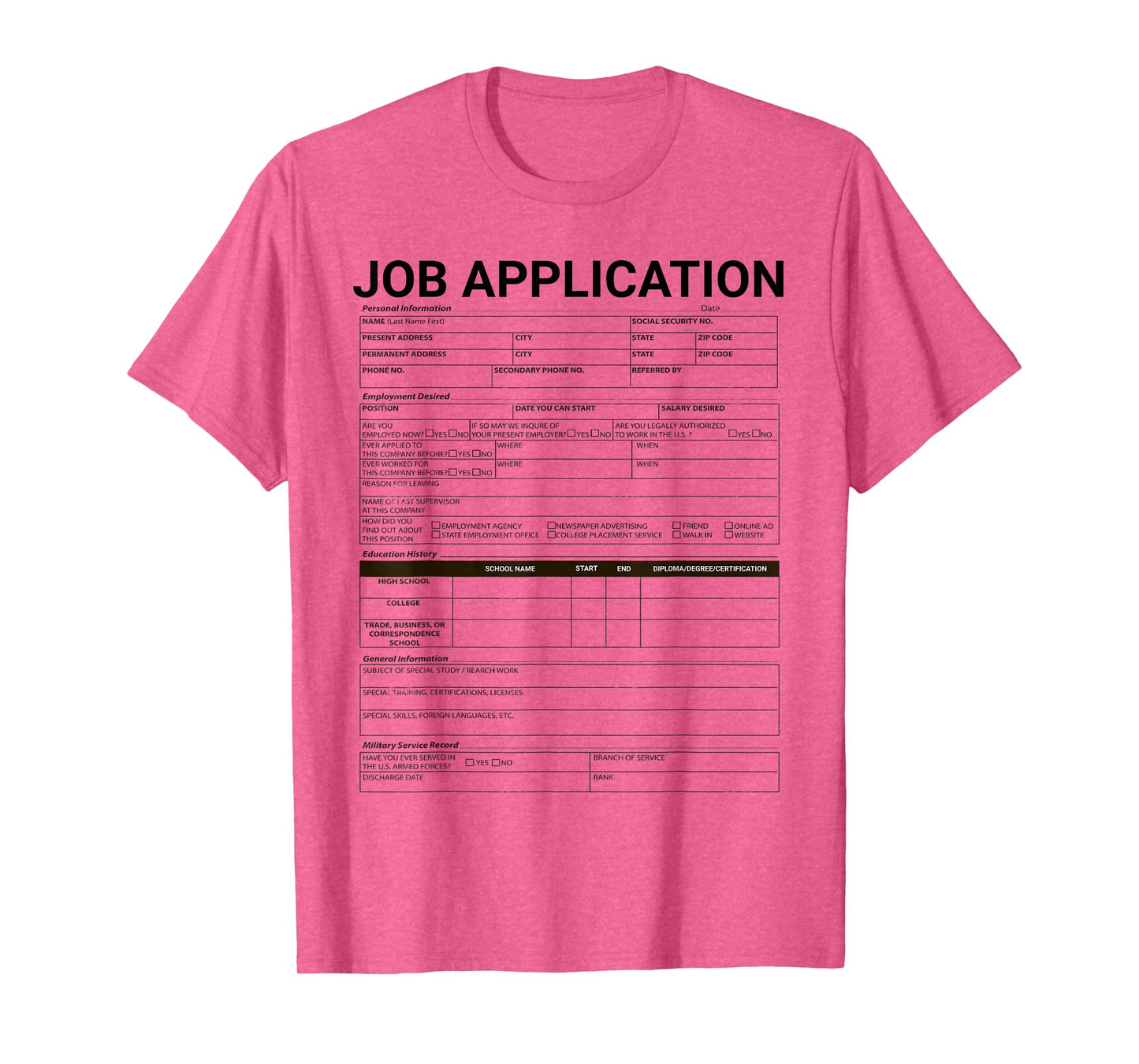 Job Application Costume T-Shirt