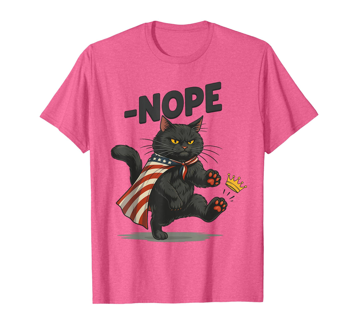 Funny Black Cat No Kings in America October 18 No Kings T-Shirt