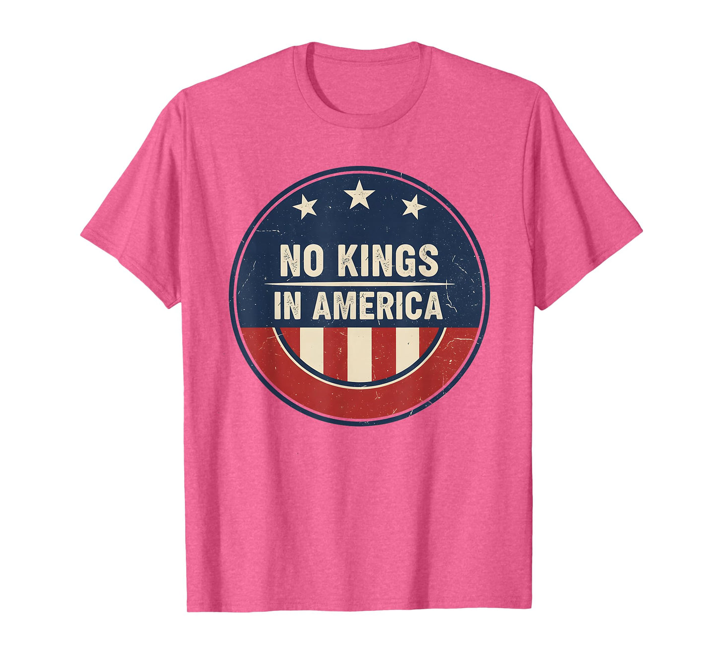 No Kings in America Vintage Patriotic No Kings Democracy T-Shirt