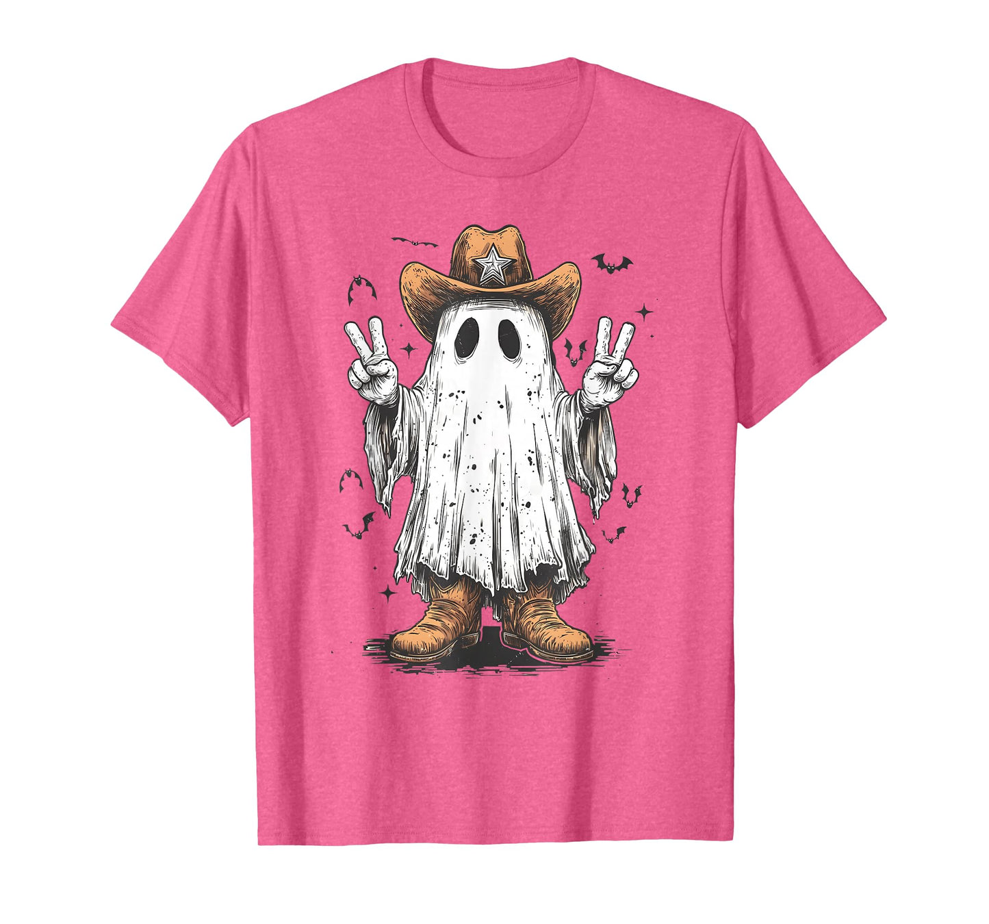 Boo Haw Cute Ghost Funny Cowboy Cowgirl Western Halloween T-Shirt