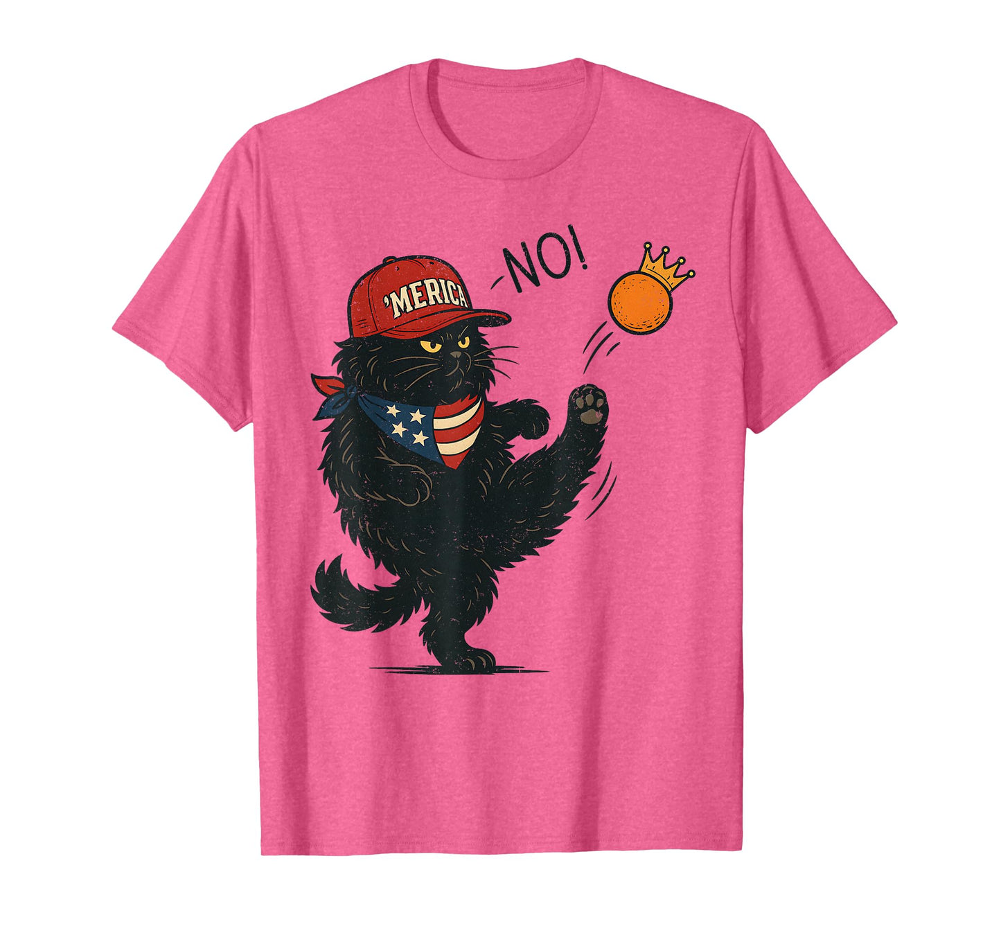 No Kings In America, Cats Against Trump Anti-Trump Black Cat T-Shirt for Men Women