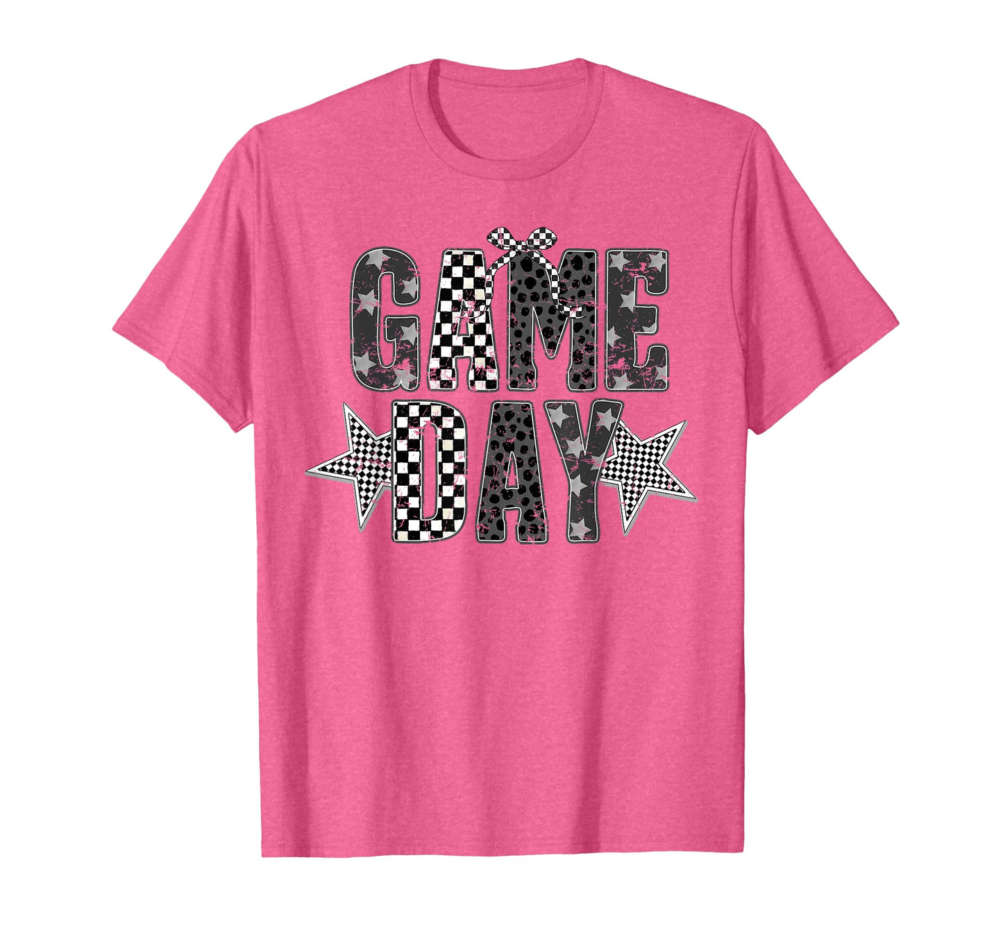Checkered Game Day Football Touchdown Season Men Women Kids T-Shirt