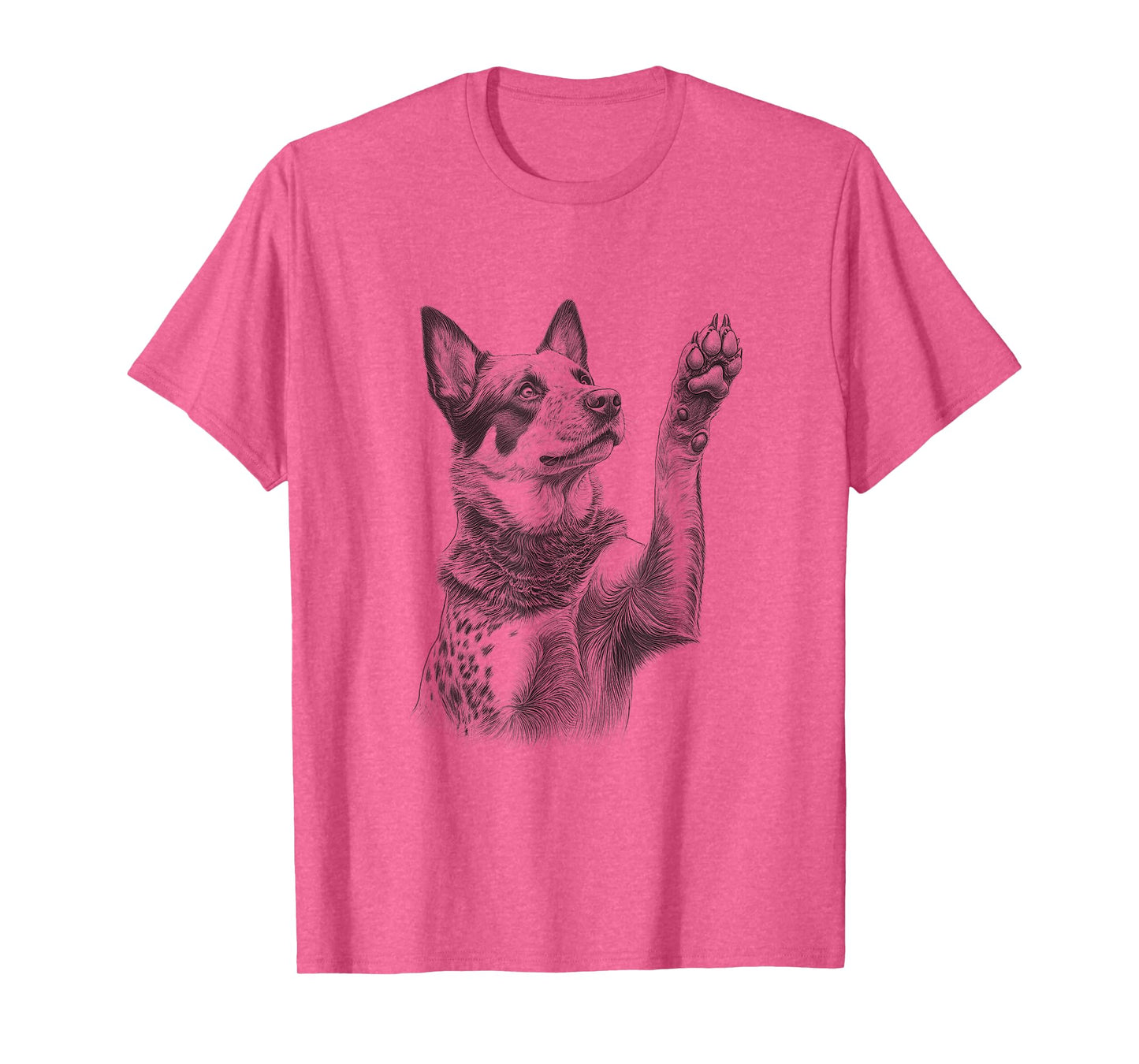 Australian Cattle Dog Blue Heeler Raising Paw Design T-Shirt for Men Women Kids