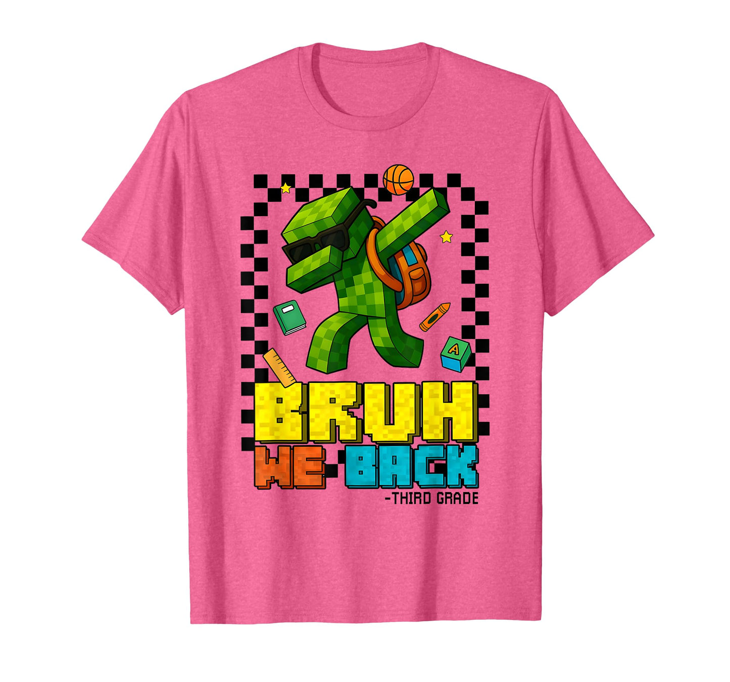 Bruh We Back 3rd Grade Back to School Gamer Dabbing Boy Kids T-Shirt