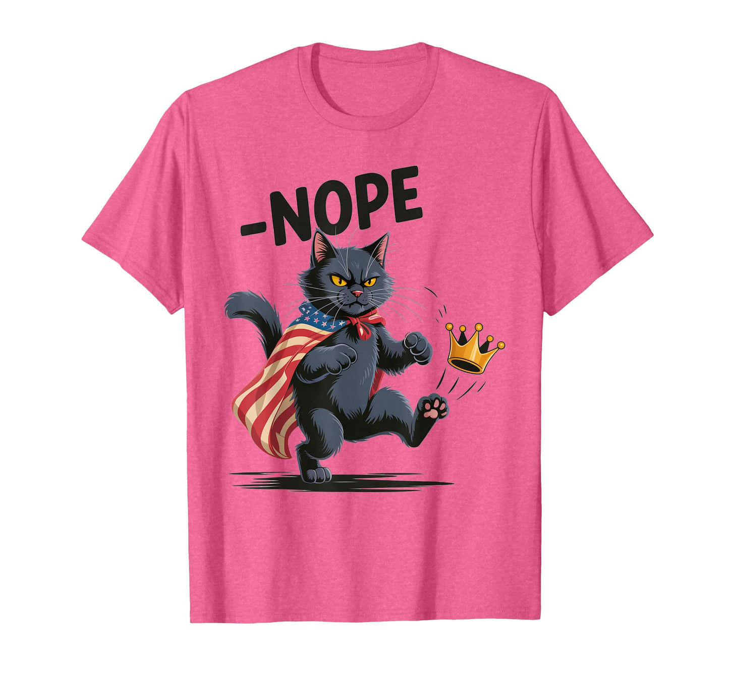 Funny Black Cat No Kings October 18 No Kings Day Cat Lovers T-Shirt