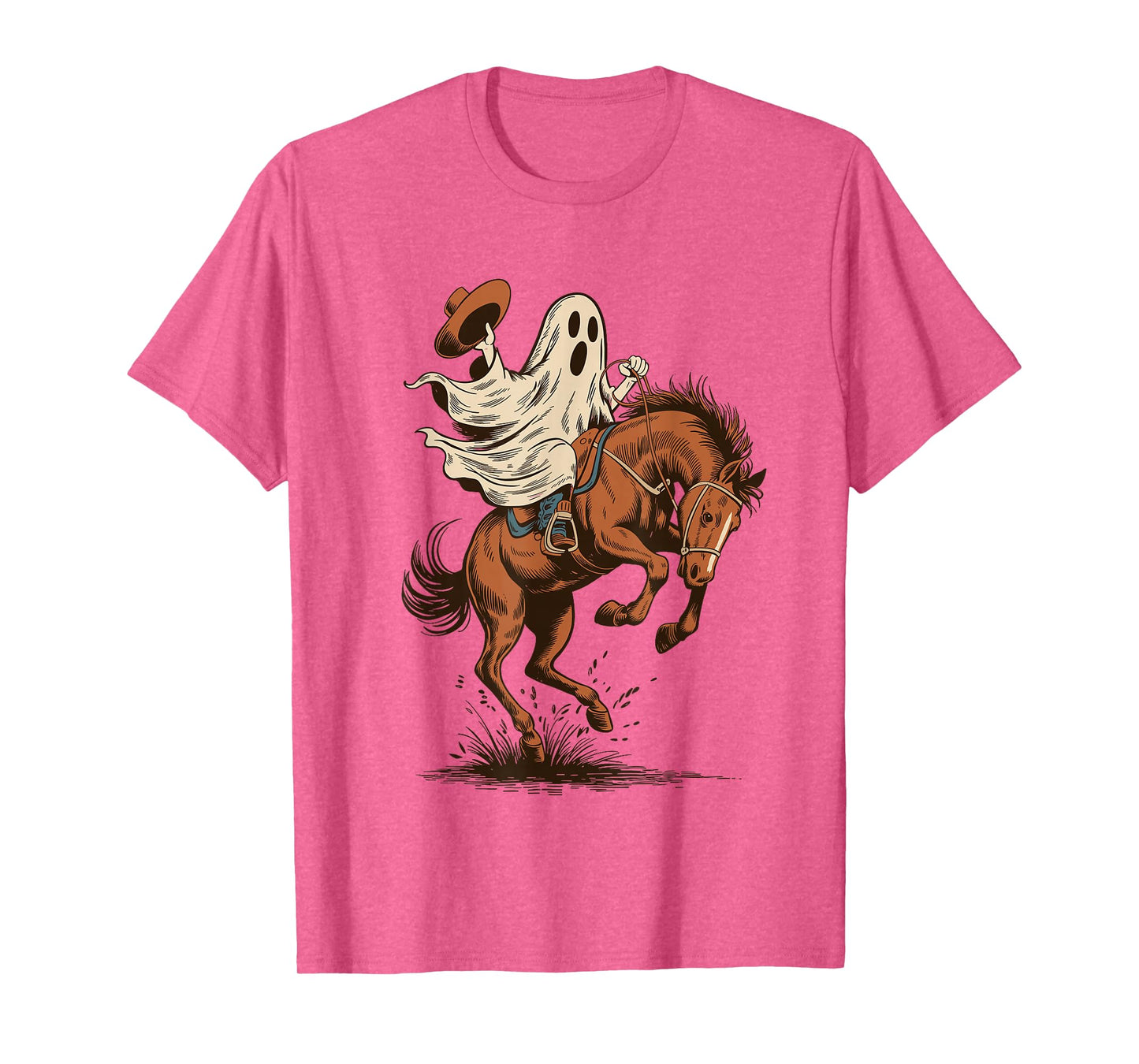 Halloween Western Cowboy Ghost Rodeo Horse Country T-Shirt