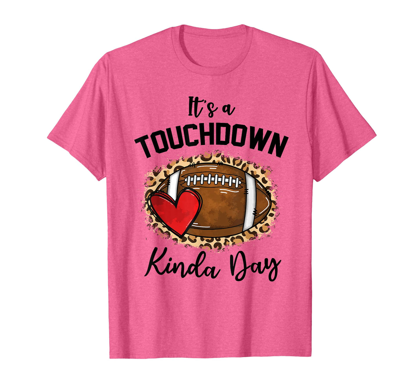 Cute Leopard It's a Touchdown Kinda Day Football Game Day T-Shirt