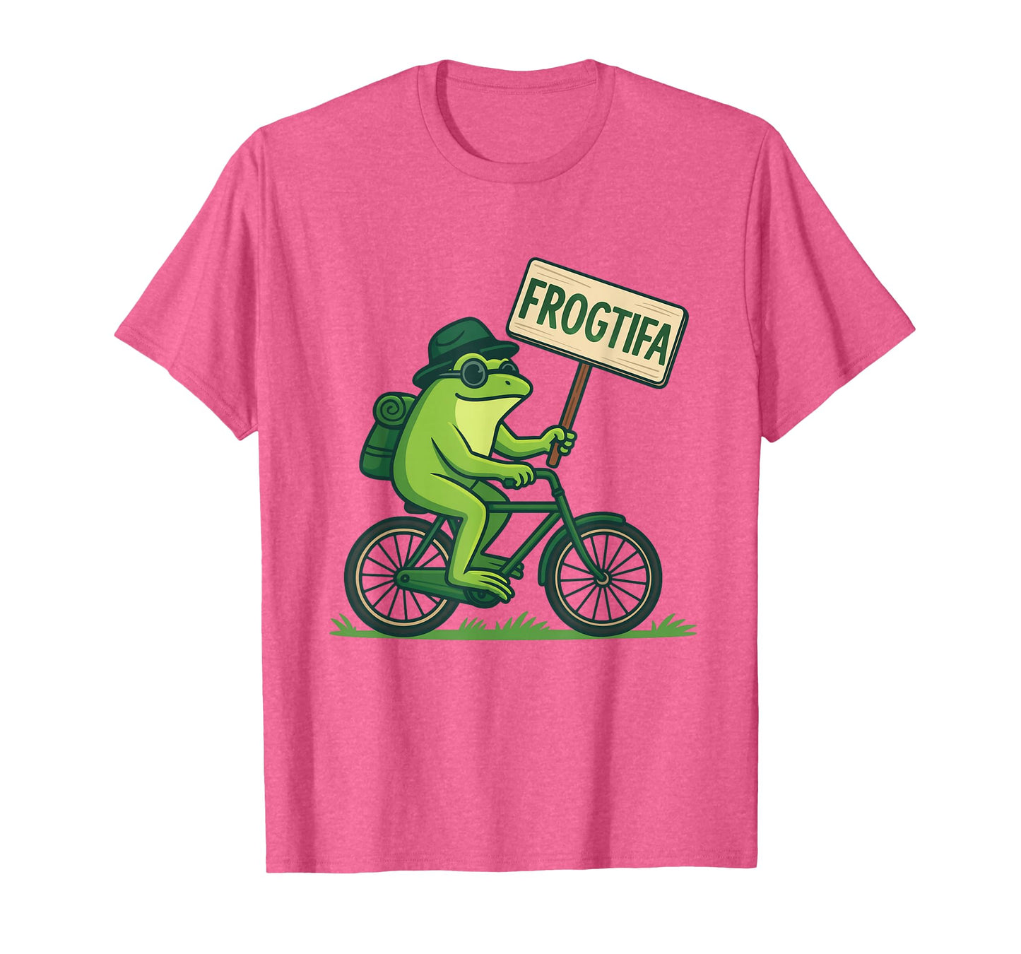 Frog On Bike Resist Portland Frogtifa Protest Men Women T-Shirt
