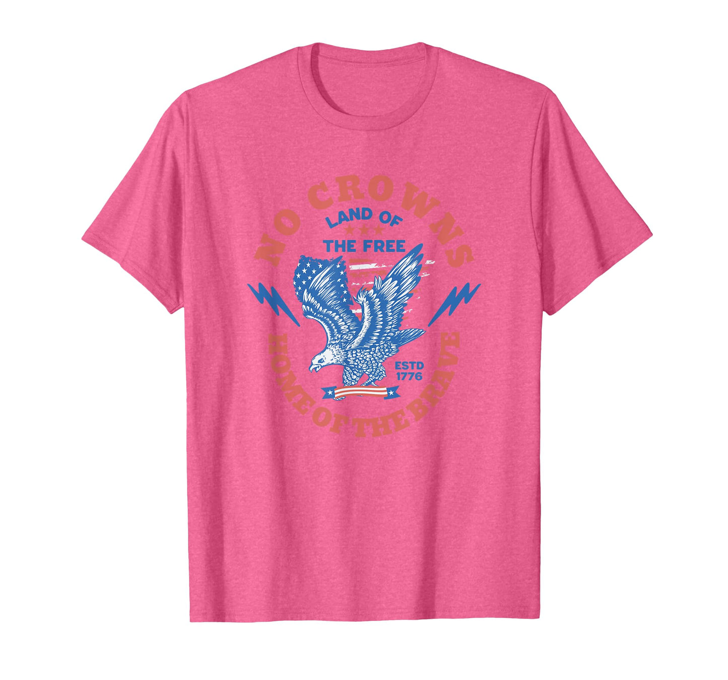 Vintage No Crowns Just Citizens Eagle Graphic No King T-Shirt