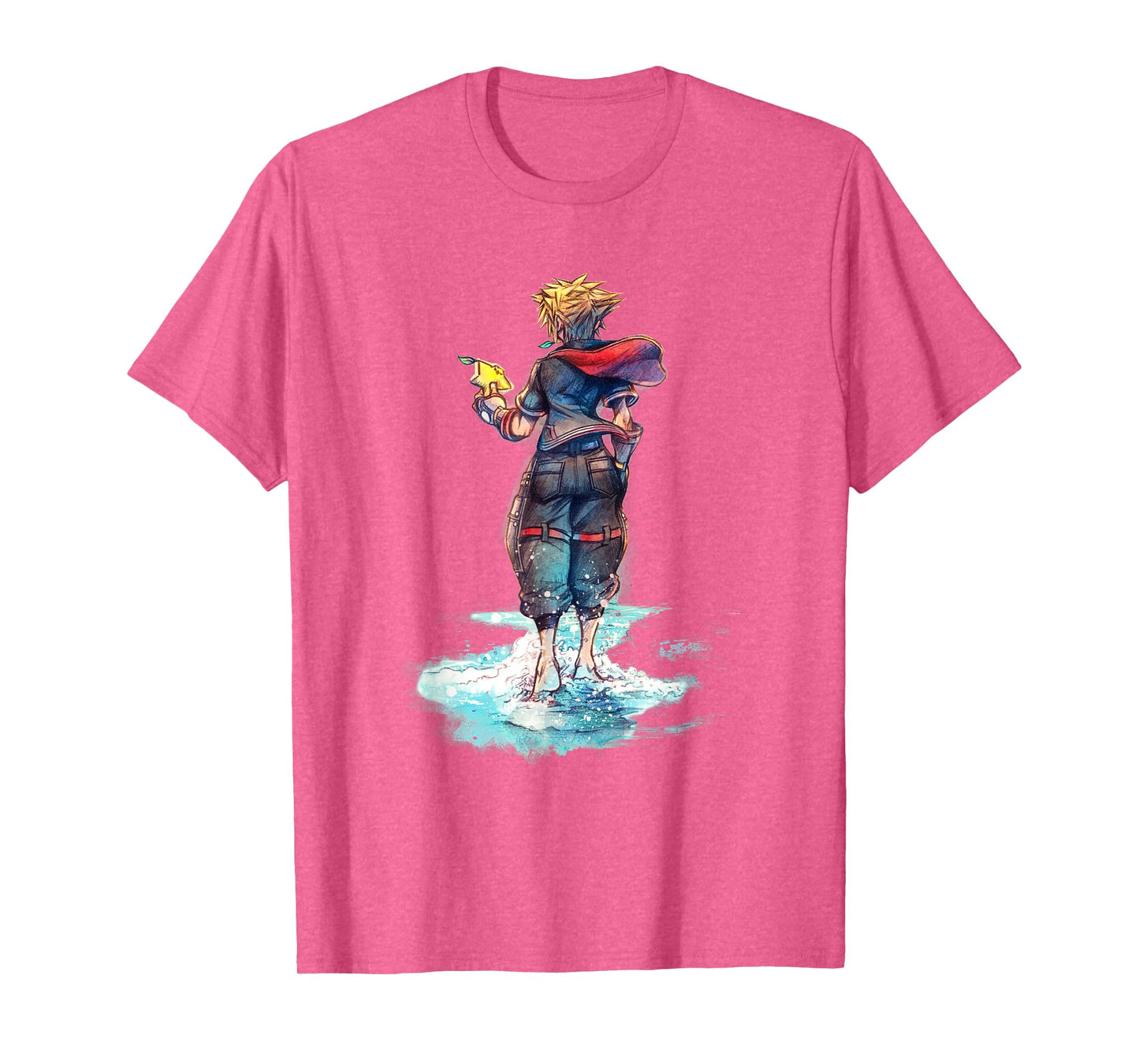 Disney Kingdom Hearts Sora Keyblade Hero Faded Starfish T-Shirt