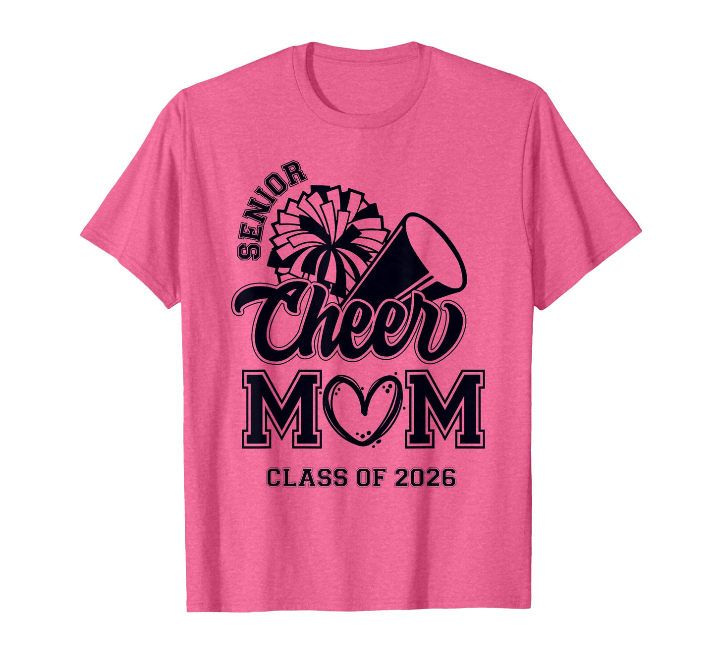 Senior Cheerleader Mom Cheer Class Of 2026 Graduation Women T-Shirt
