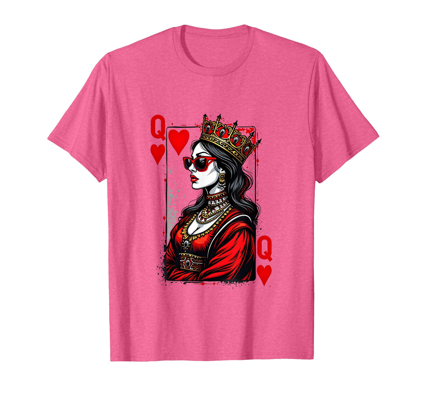 Queen Of Hearts Card Women Valentines Day T-Shirt