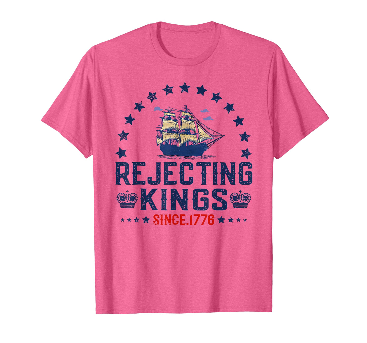 Rejecting Kings Since 1776 Vintage Patriotic no kings T-Shirt
