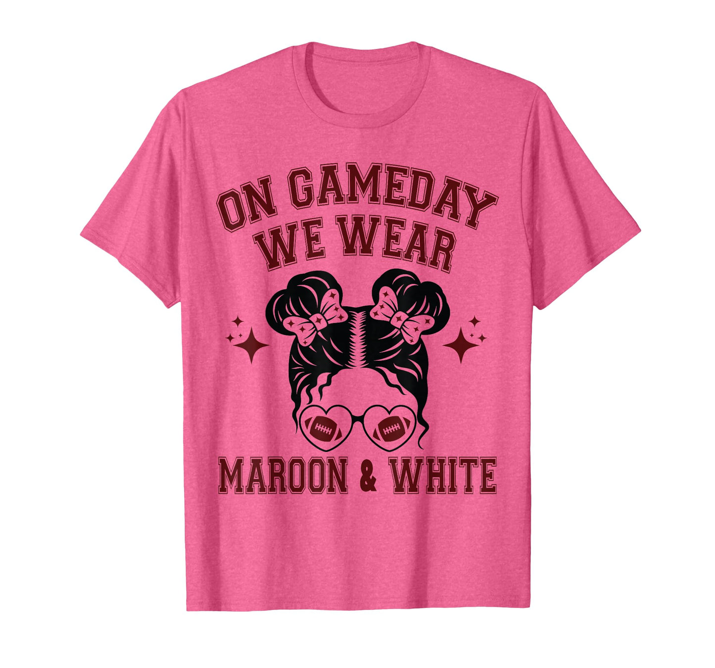On Gameday We Wear Maroon and White Messy for Men Women Kids T-Shirt