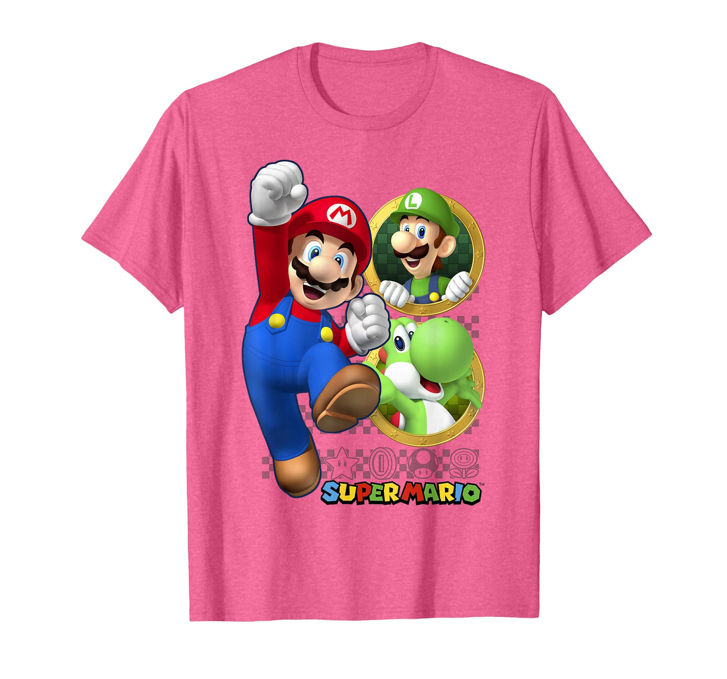 Super Mario Luigi Yoshi & Mario Portraits T-Shirt