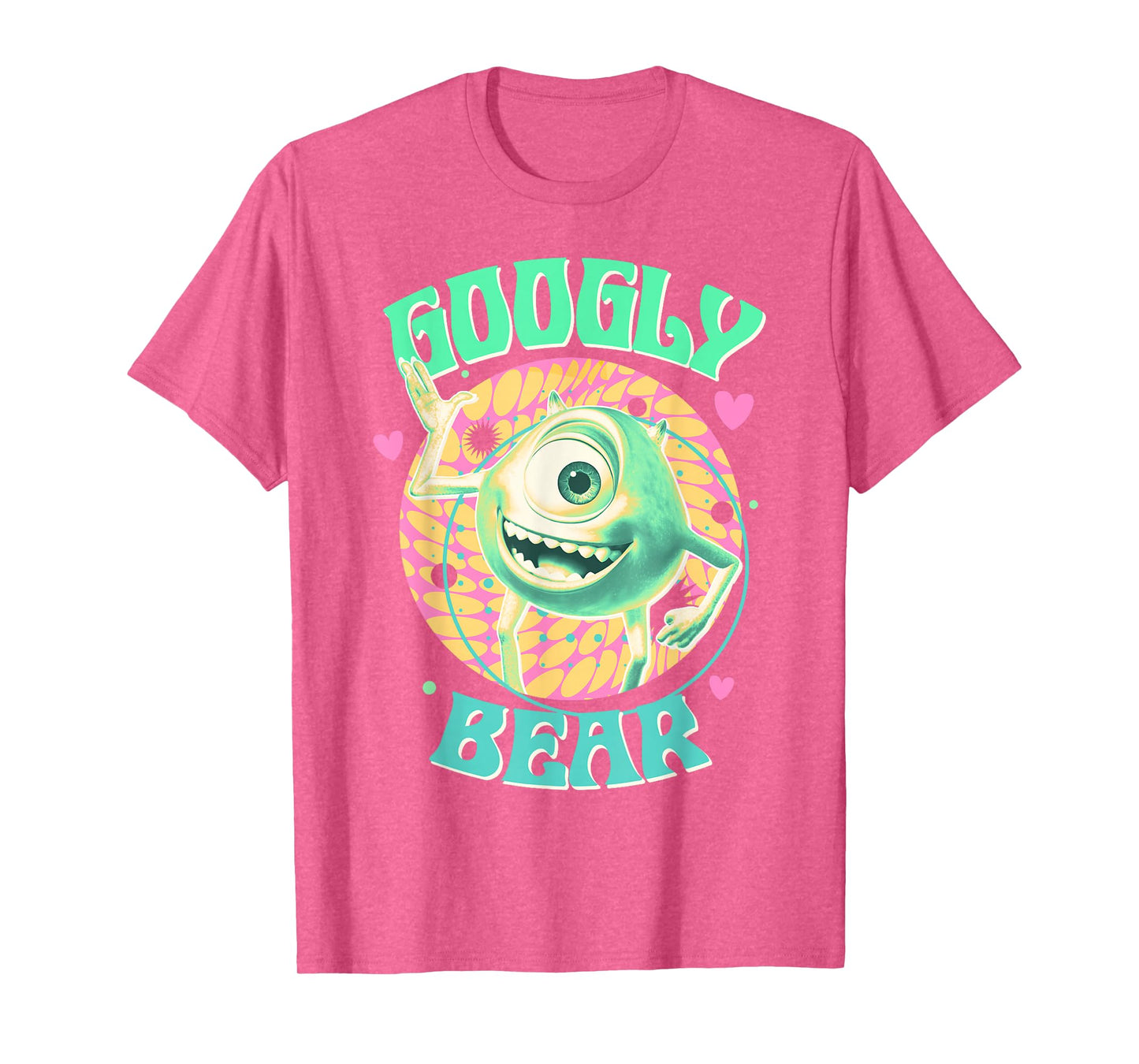 Disney Pixar Monsters University Googly Bear Mike Retro Logo T-Shirt