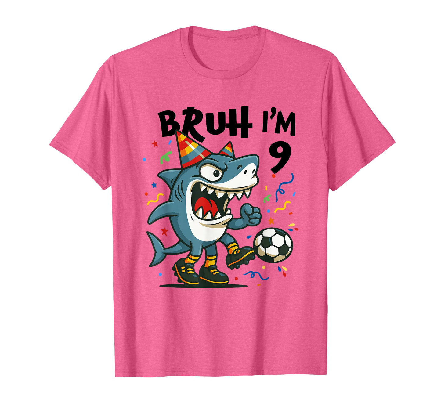 Tralalero Tralala Italian Brain Red Boy Soccer 9th Birthday T-Shirt