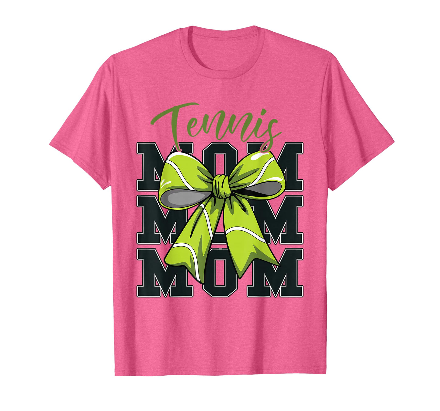 Women Tennis Mom Game Day Tennis Coquette Bow T-Shirt