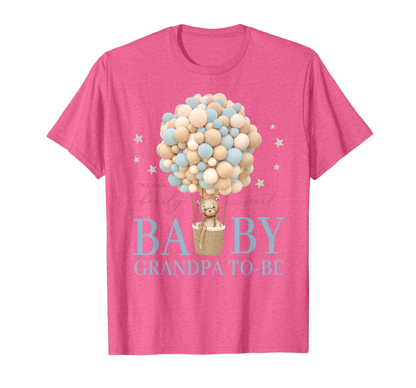 Grandpa We Can Bearly Wait Baby Shower Bear Family Matching T-Shirt