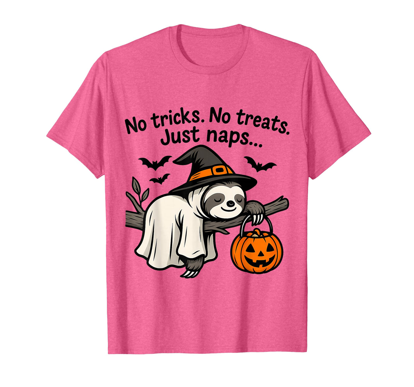 Funny Halloween Sloth Sleeping No Trick Or Treat Just Nap T-Shirt