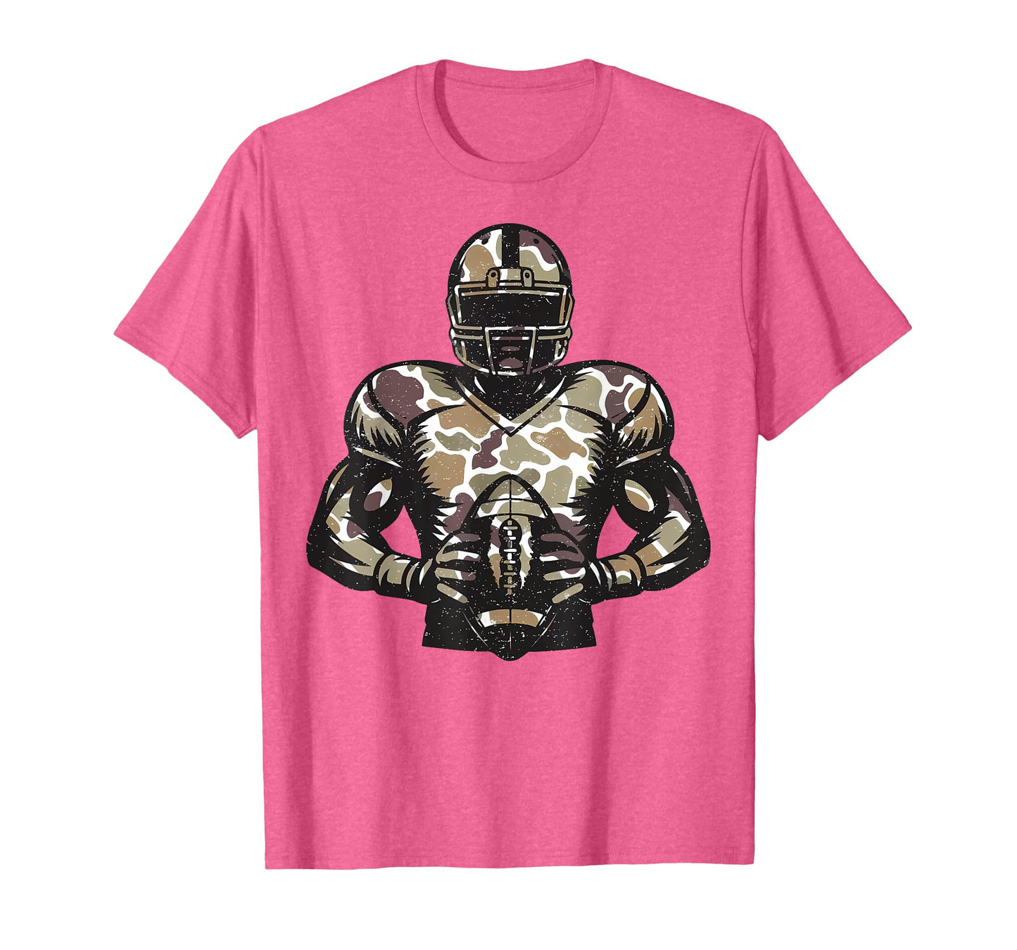 Camo Football Player Camouflage Game Day Touchdown Season T-Shirt