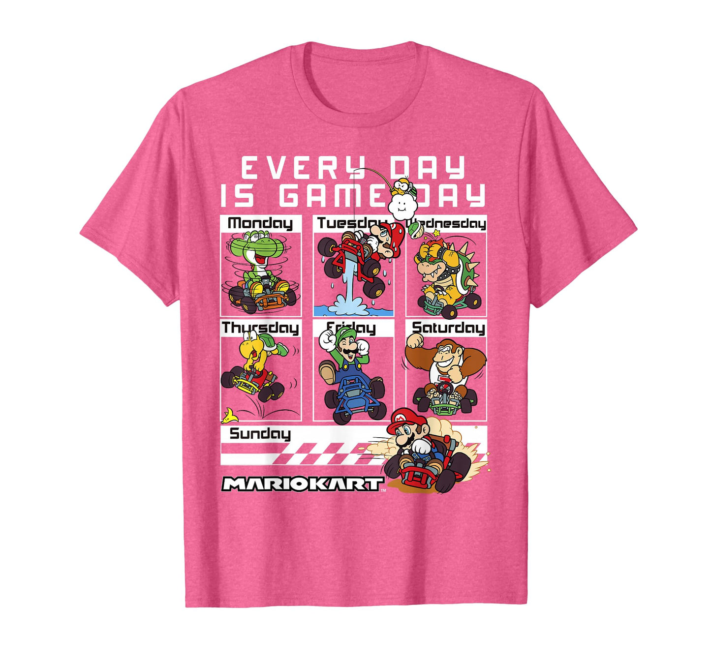 Mario Kart Everyday Is Game Day Group Shot Graphic T-Shirt T-Shirt