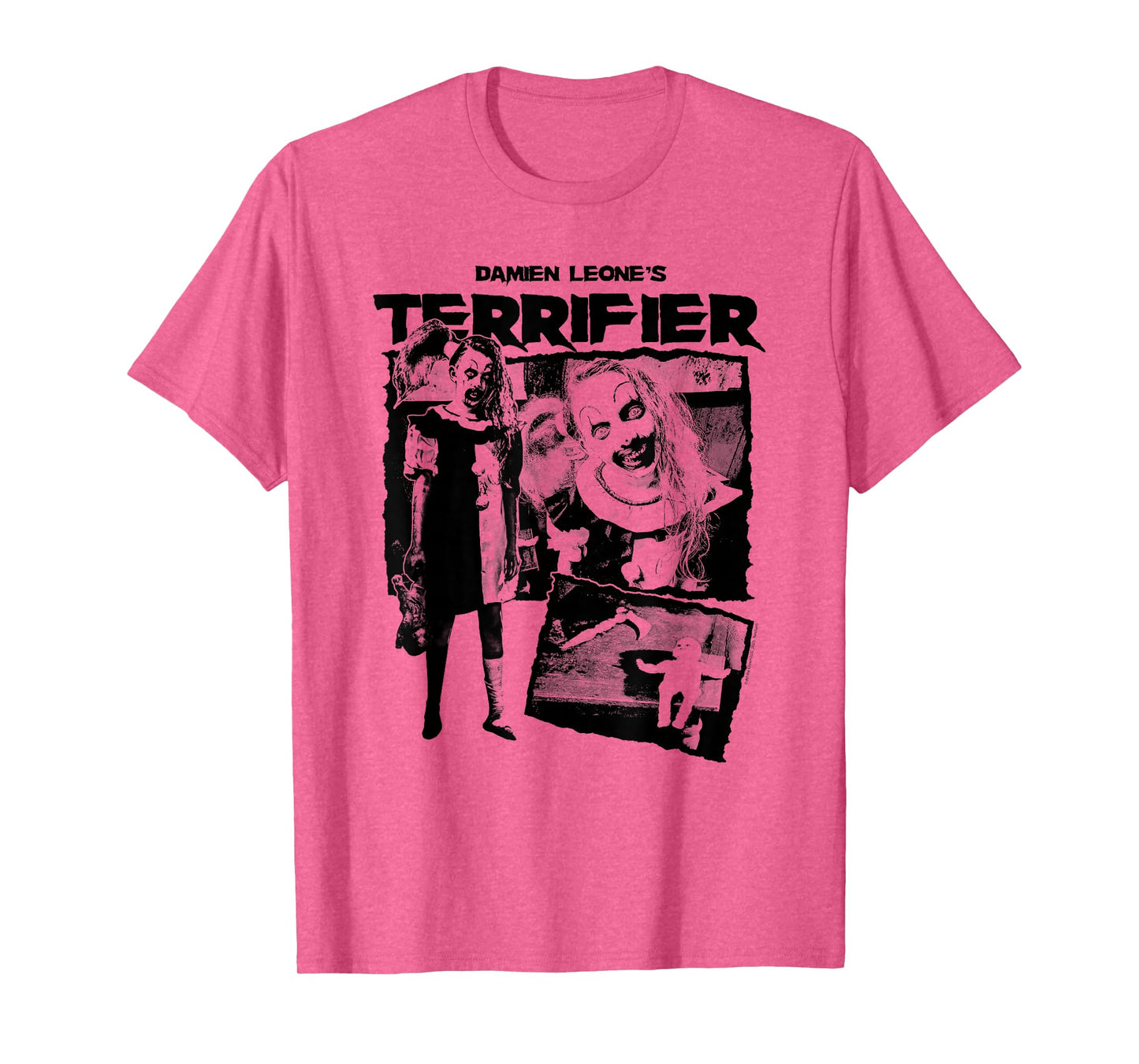 Terrifier Little Pale Girl Creepy Collage Horror Movie T-Shirt