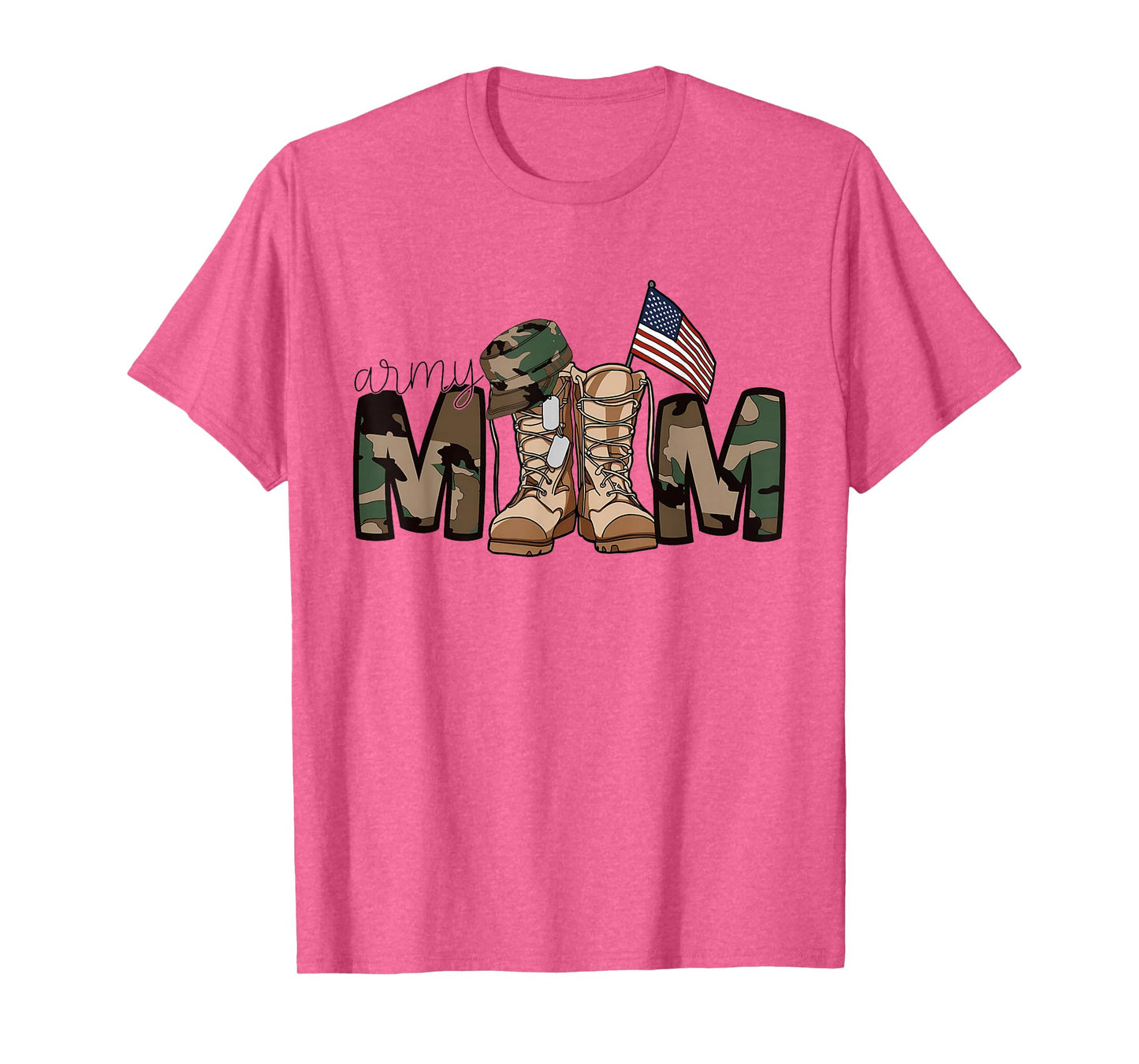 Proud Army Mom Trendy Army Mother Soldier Military Mom T-Shirt