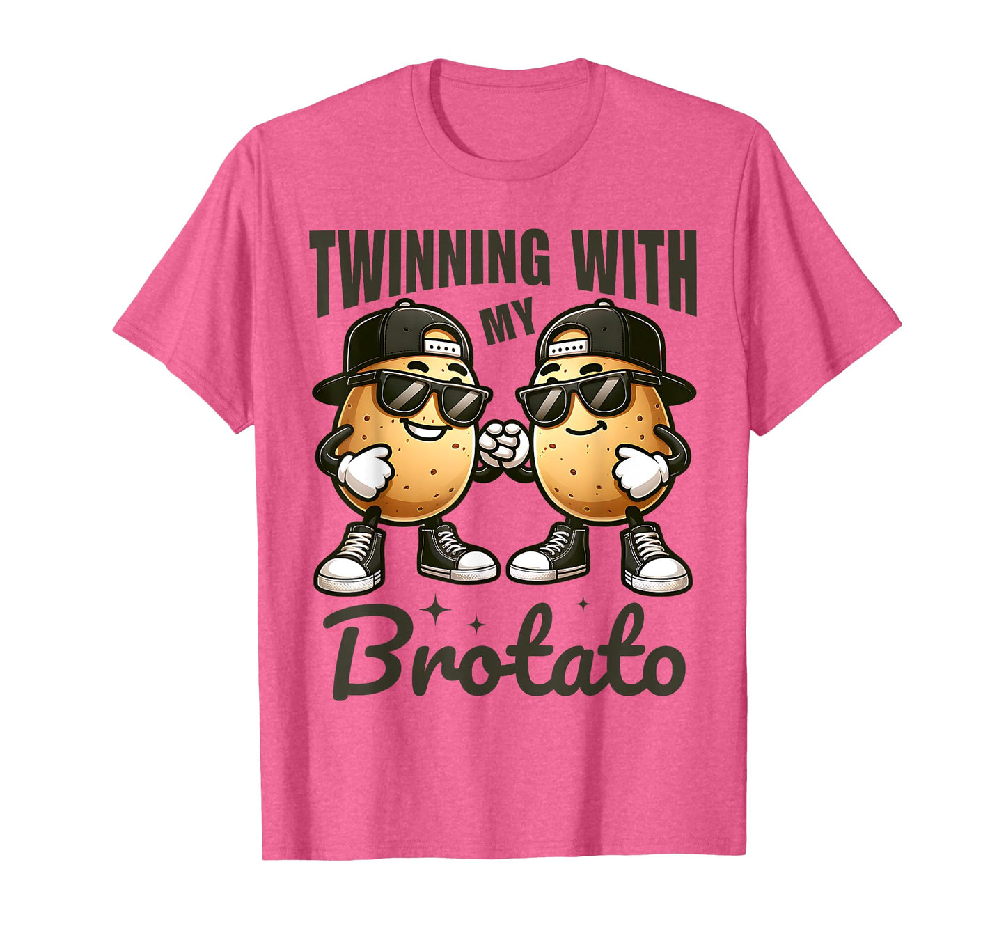 Twinning With My Bro Potato Funny Twin Brothers Best Friend T-Shirt