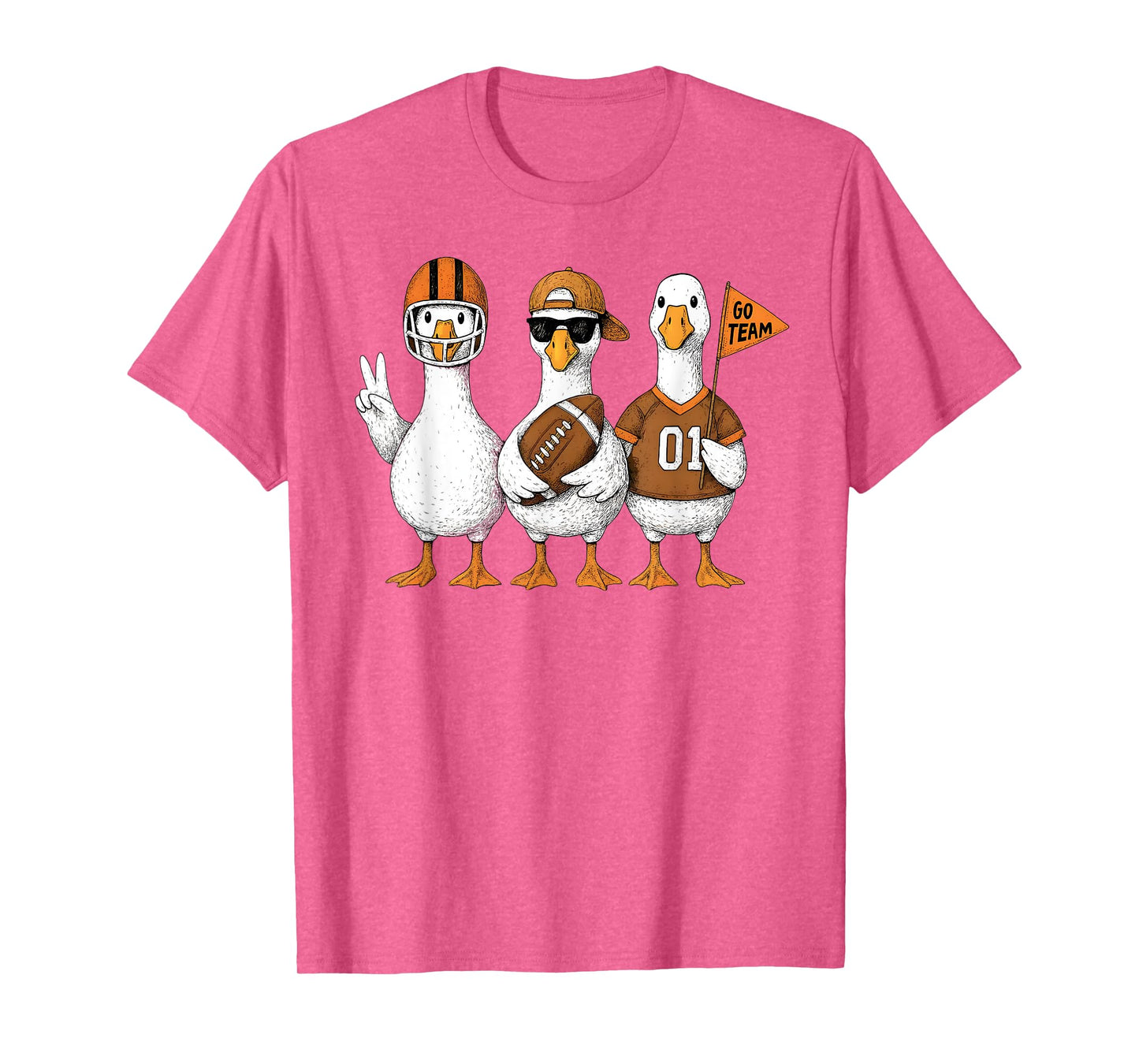 Funny Silly Goose Football Game Day Touchdown Season T-Shirt