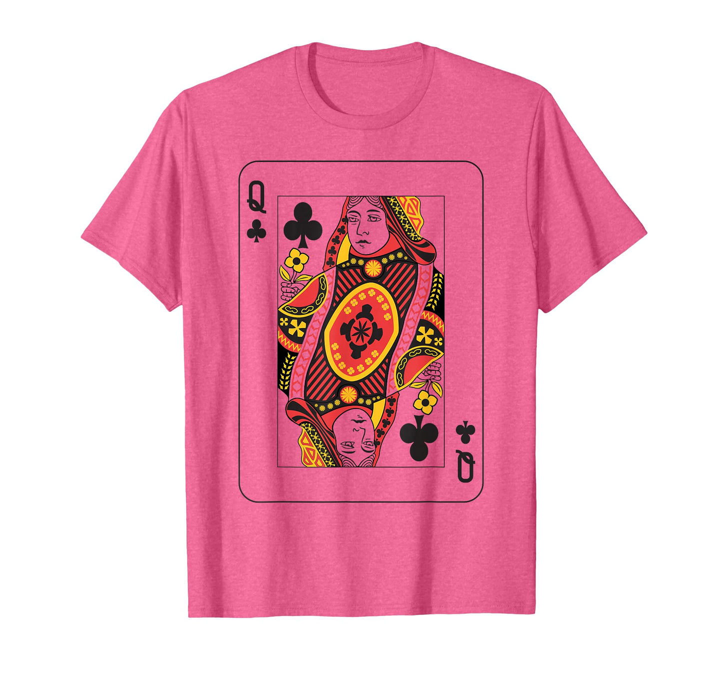 Queen of Clubs | Deck of Cards Front and Back Group Costume T-Shirt