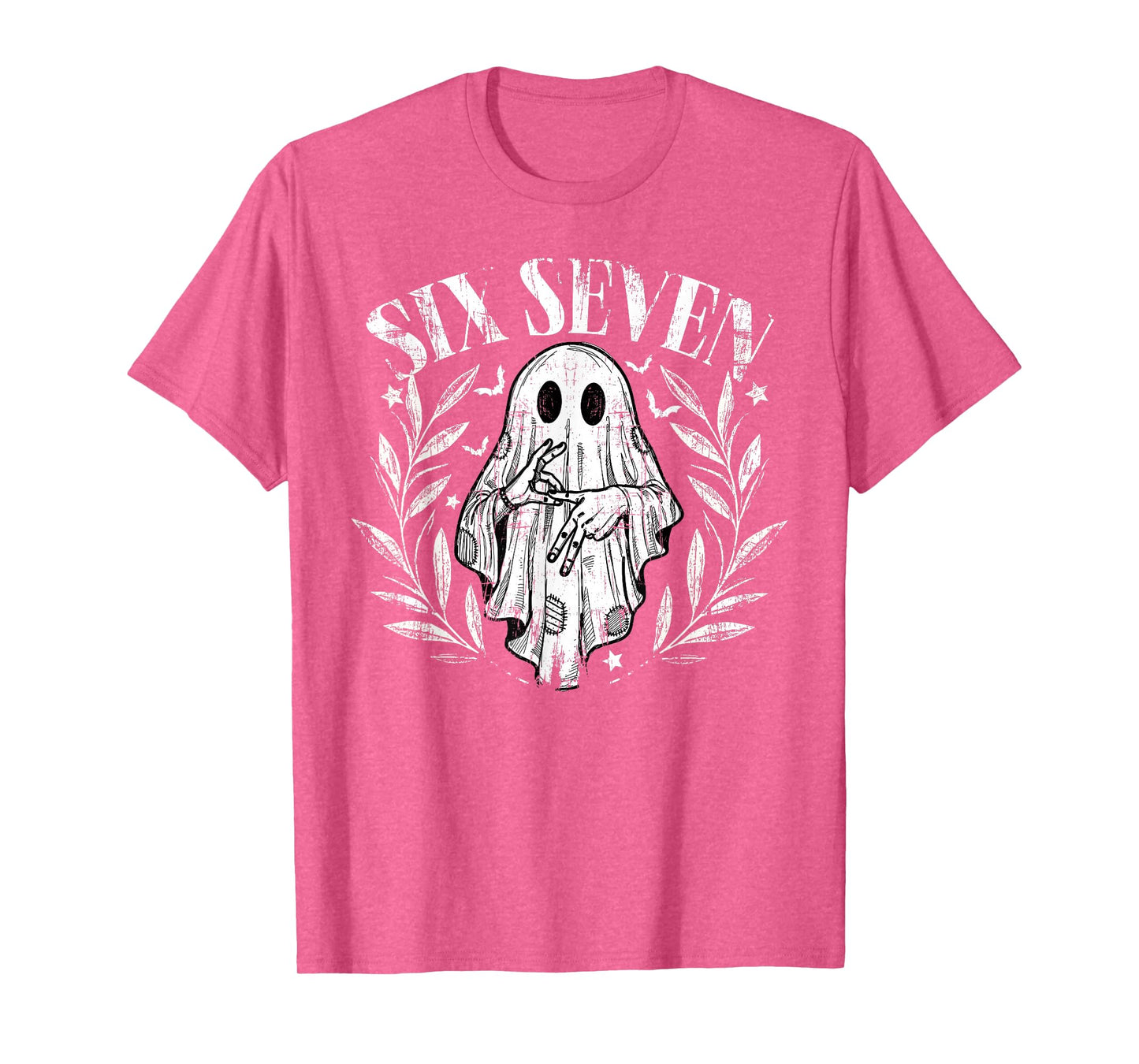 Fun Six Seven Meme 6 7 Halloween Ghost Costume T-Shirt