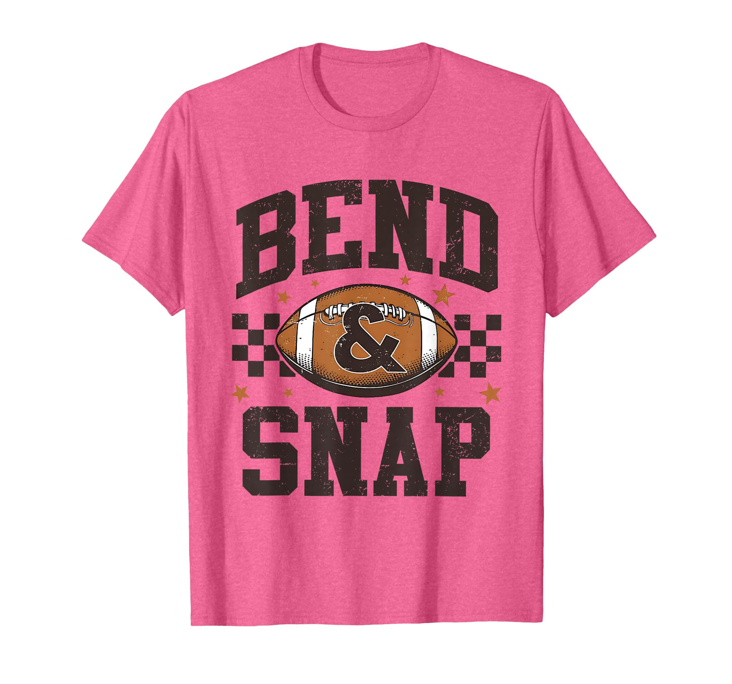 Vintage Funny Game Day Touchdown Cute Bend and Snap Football T-Shirt