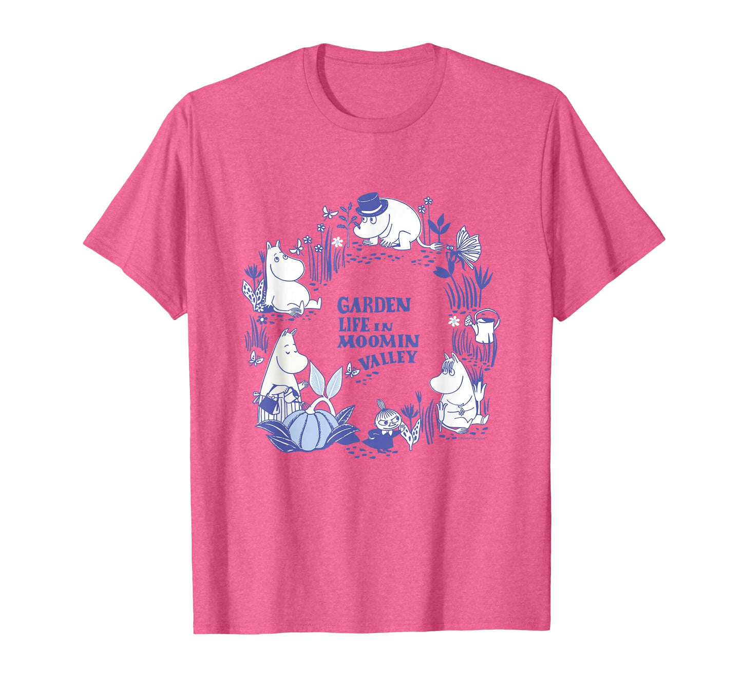 Moomin Garden Life In Moominvalley Blue Print T-Shirt