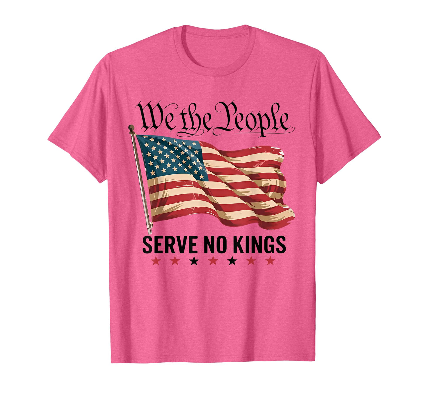 We The People, No Kings American Flag T-Shirt