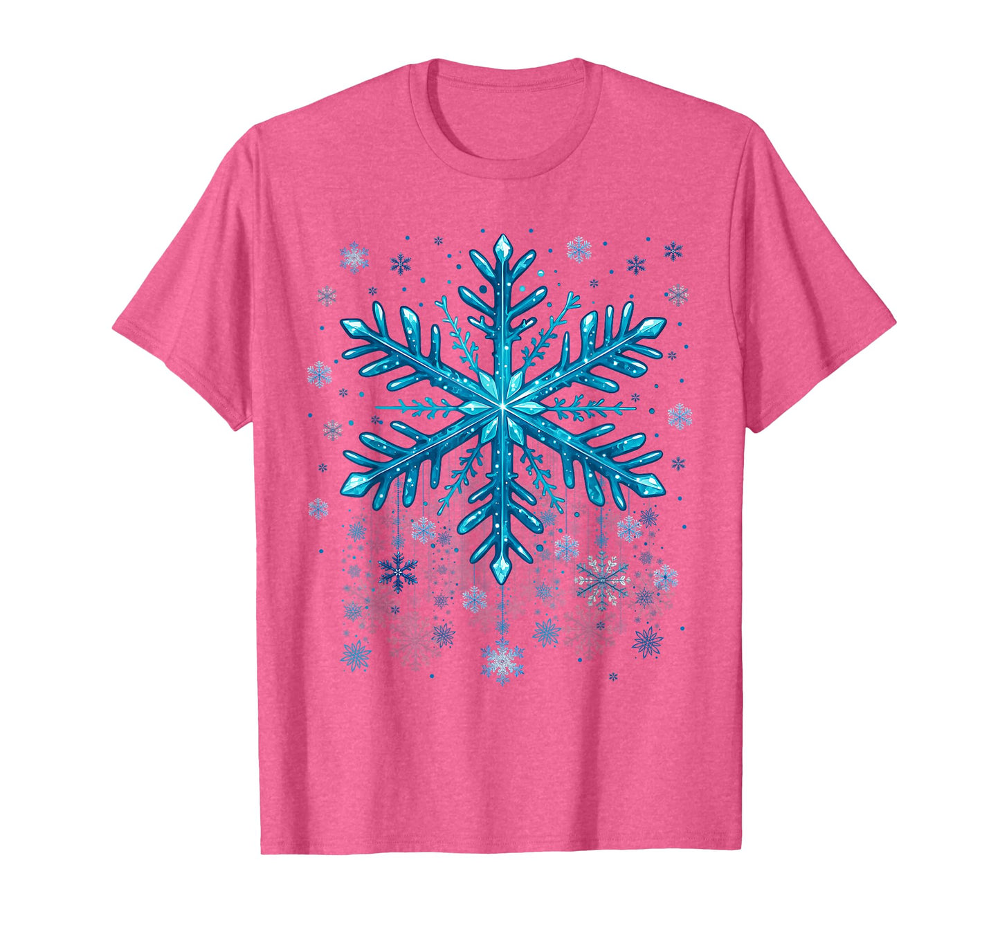 Winter Blue Snowflake Christmas Xmas Costumes Men Women T-Shirt