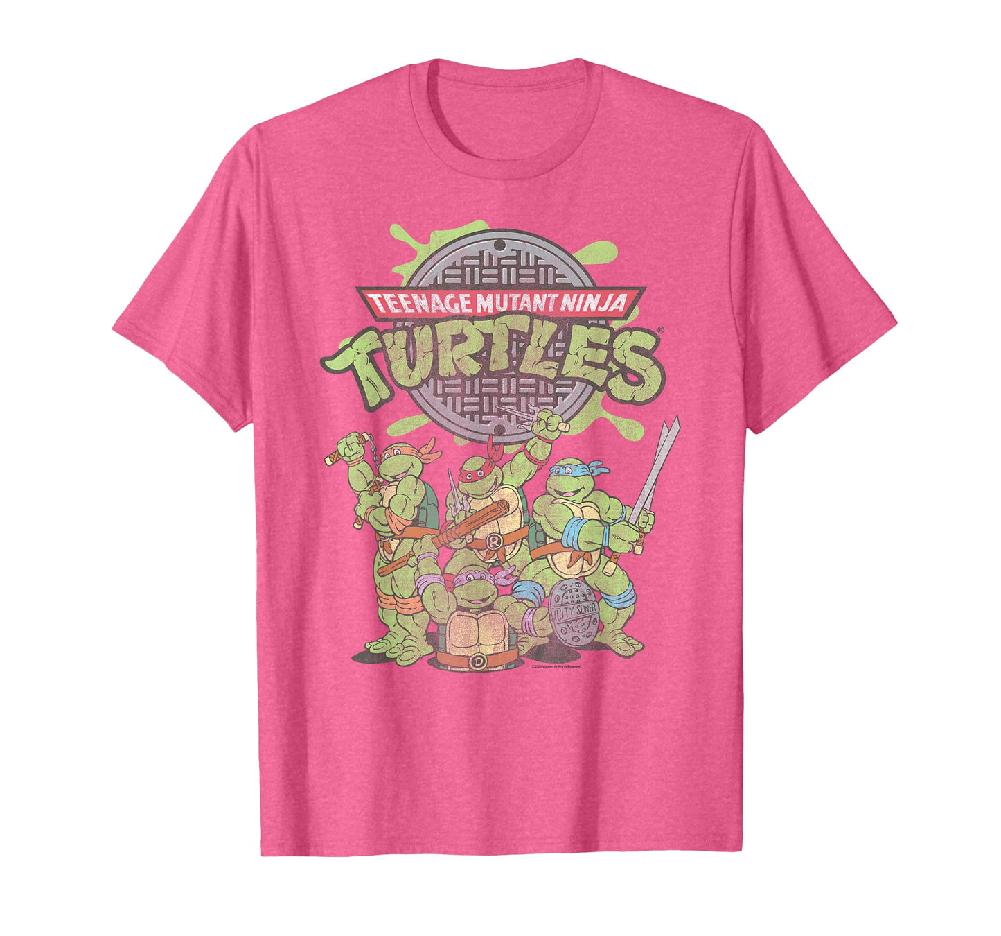 Teenage Mutant Ninja Turtles Sewer Logo and Turtles Retro T-Shirt