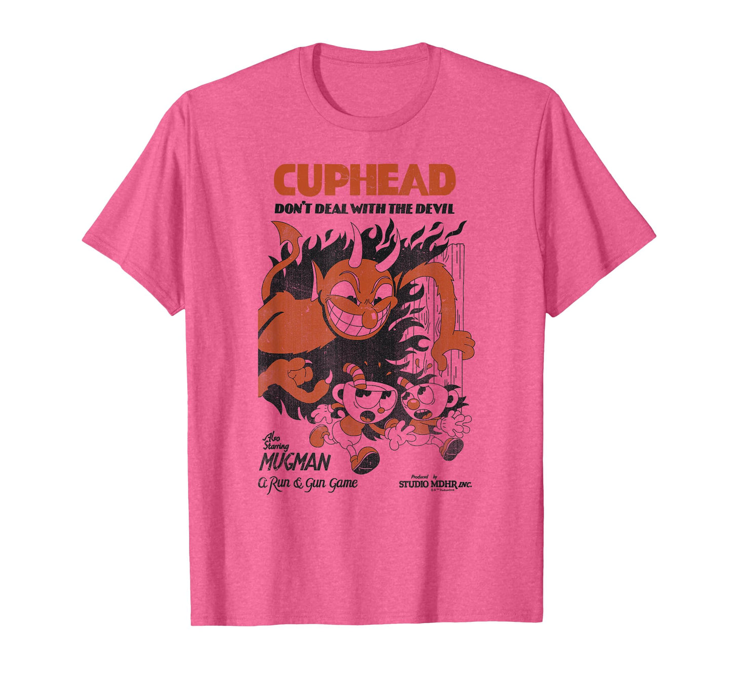 Cuphead Mugman Running From The Devil T-Shirt