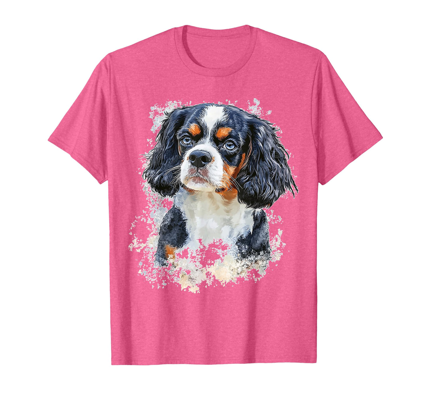 Cavalier King Charles Spaniel Dog Graphic Pet Illustration T-Shirt