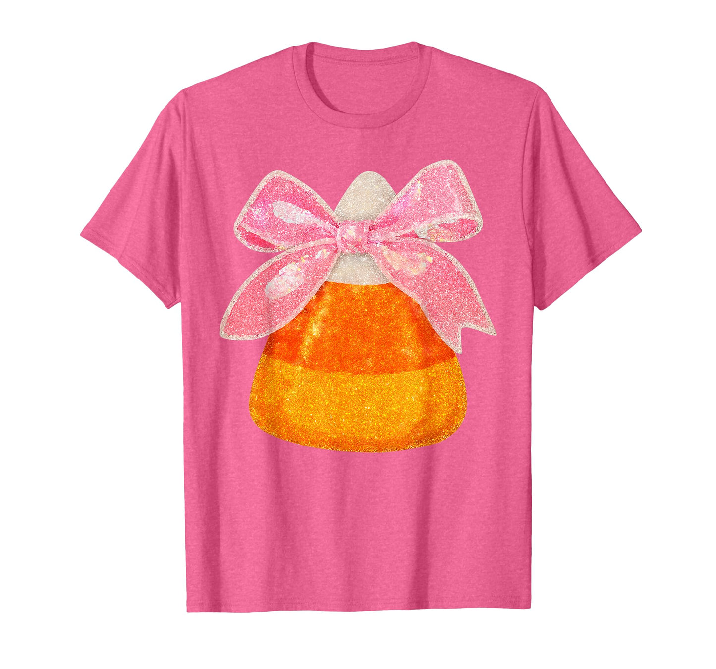 Halloween Candy Corn Coquette Bow Spooky Season Women Girls T-Shirt