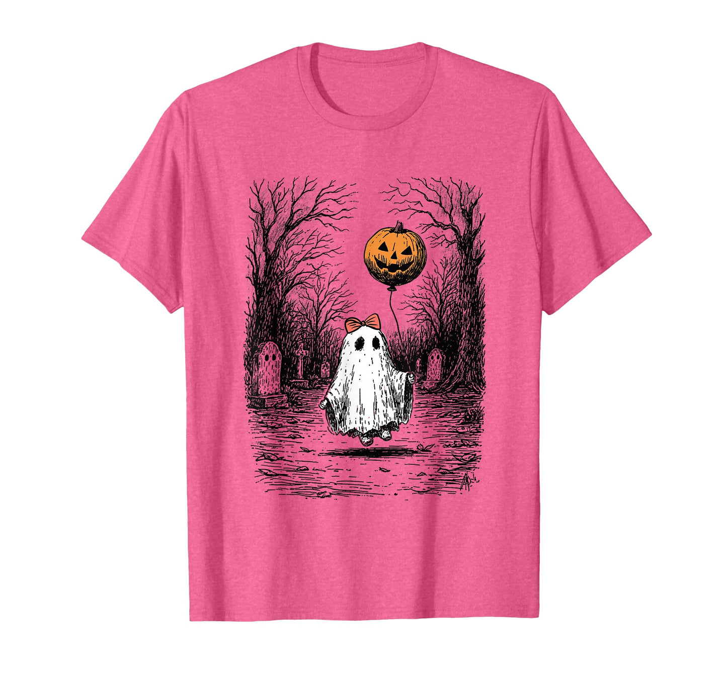 Horror Halloween Ghost Fall Pumpkin Spooky Season Women T-Shirt