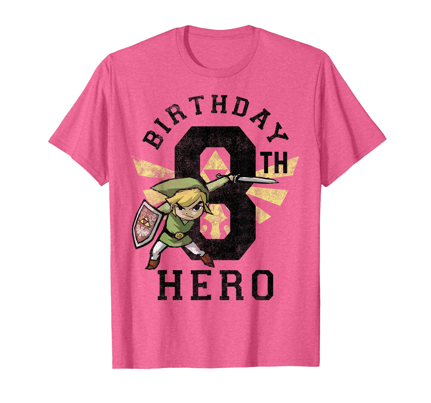 Legend Of Zelda Link 8th Birthday Hero Triforce Logo T-Shirt
