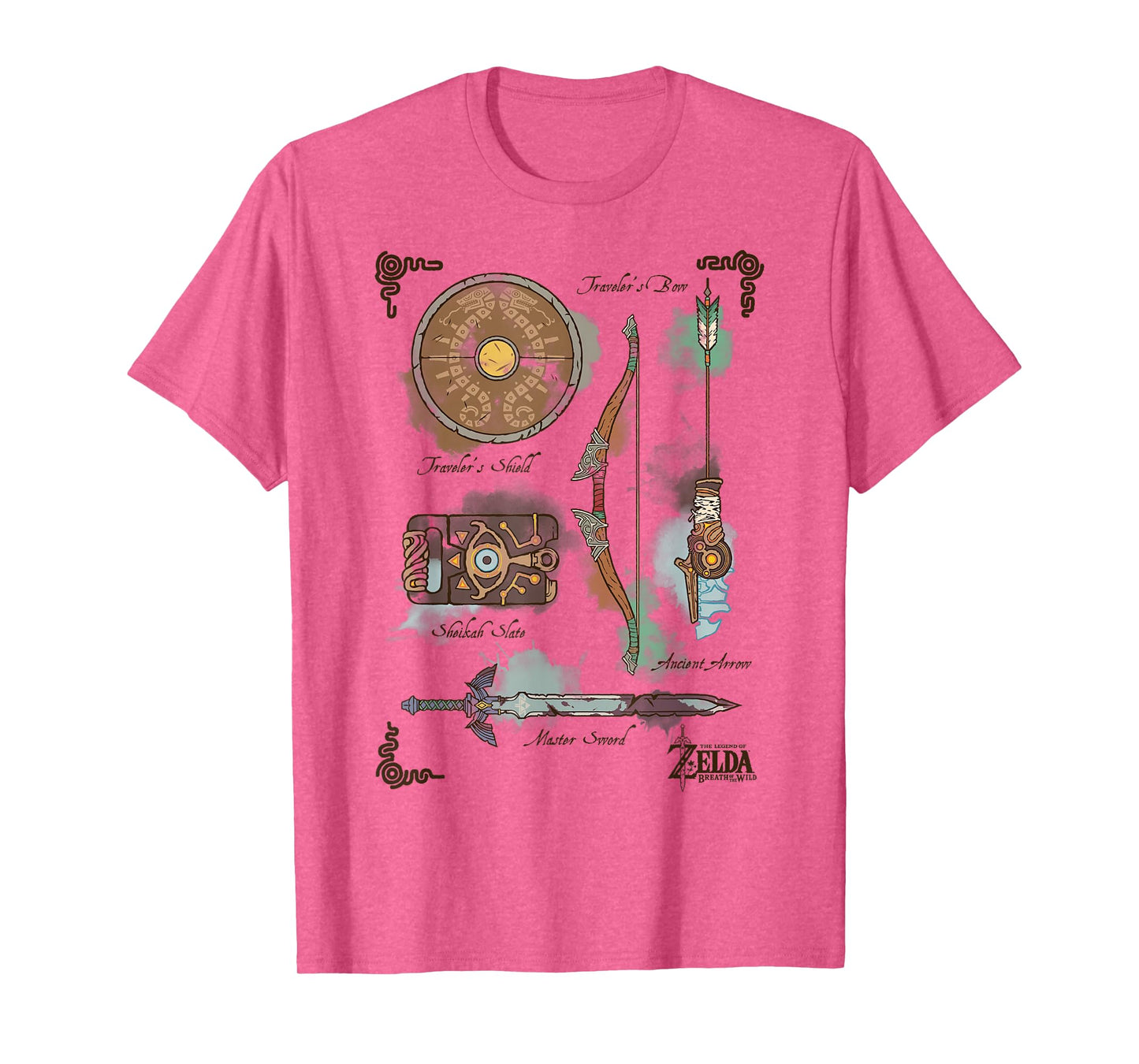 Zelda Breath Of The Wild Link Inventory Graphic T-Shirt T-Shirt