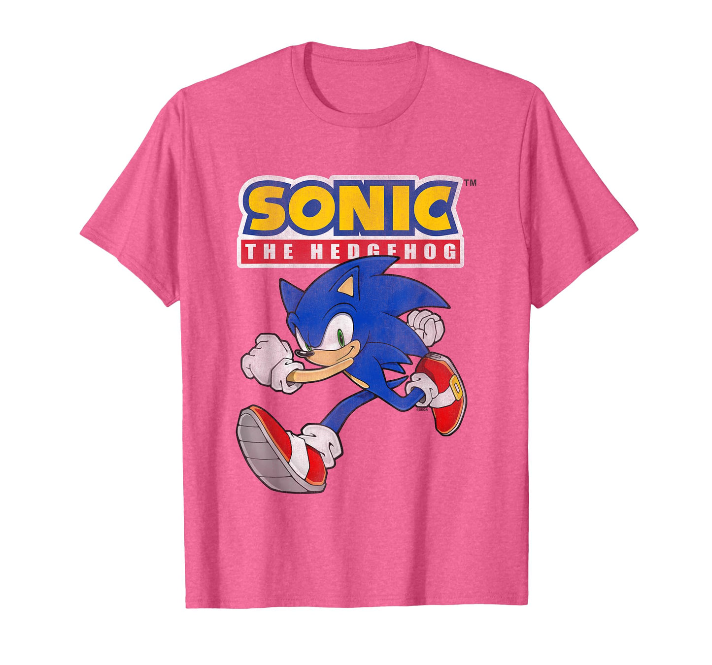 Sonic The Hedgehog Running Sonic Cool Portrait Vintage T-Shirt
