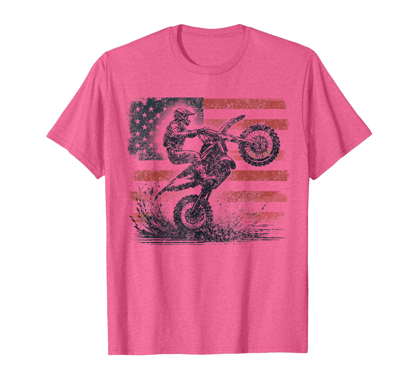 Dirt Bike American Flag Motocross T-Shirt