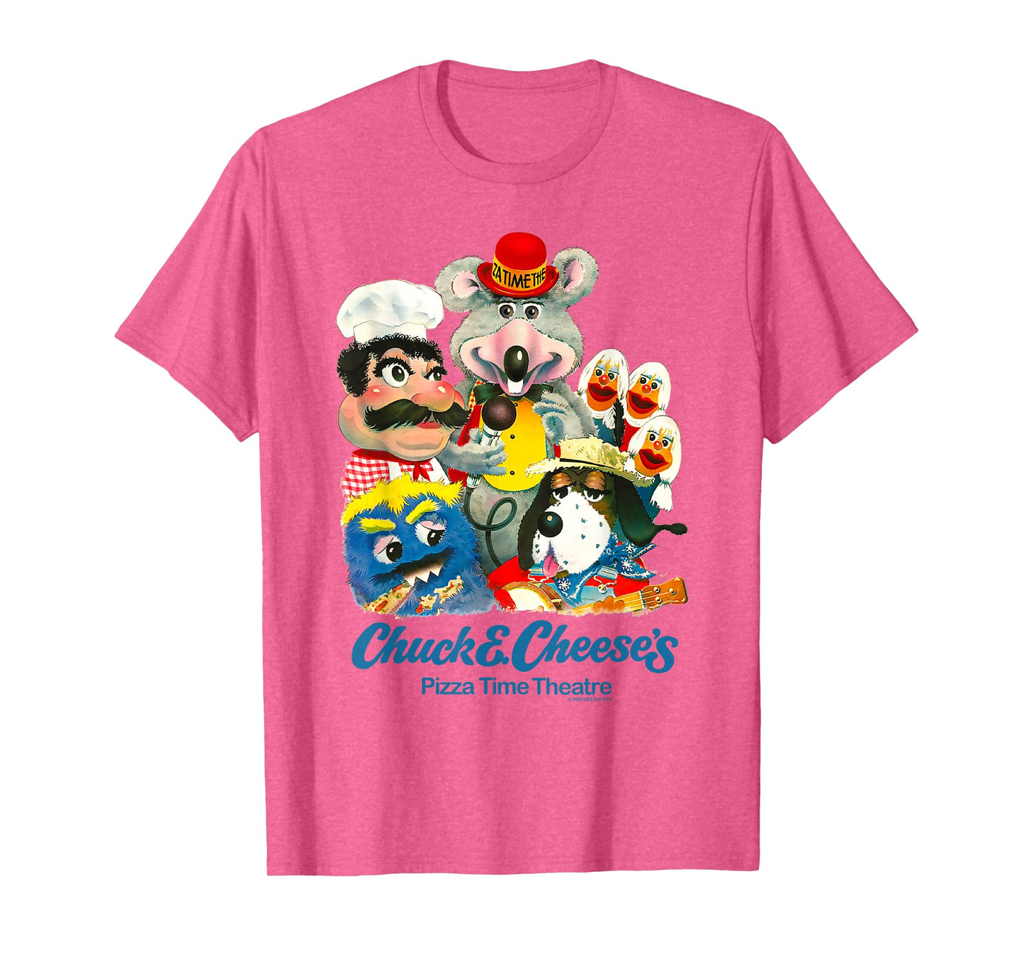 Chuck E. Cheese's Pizza Time Theater Retro Group Painting T-Shirt
