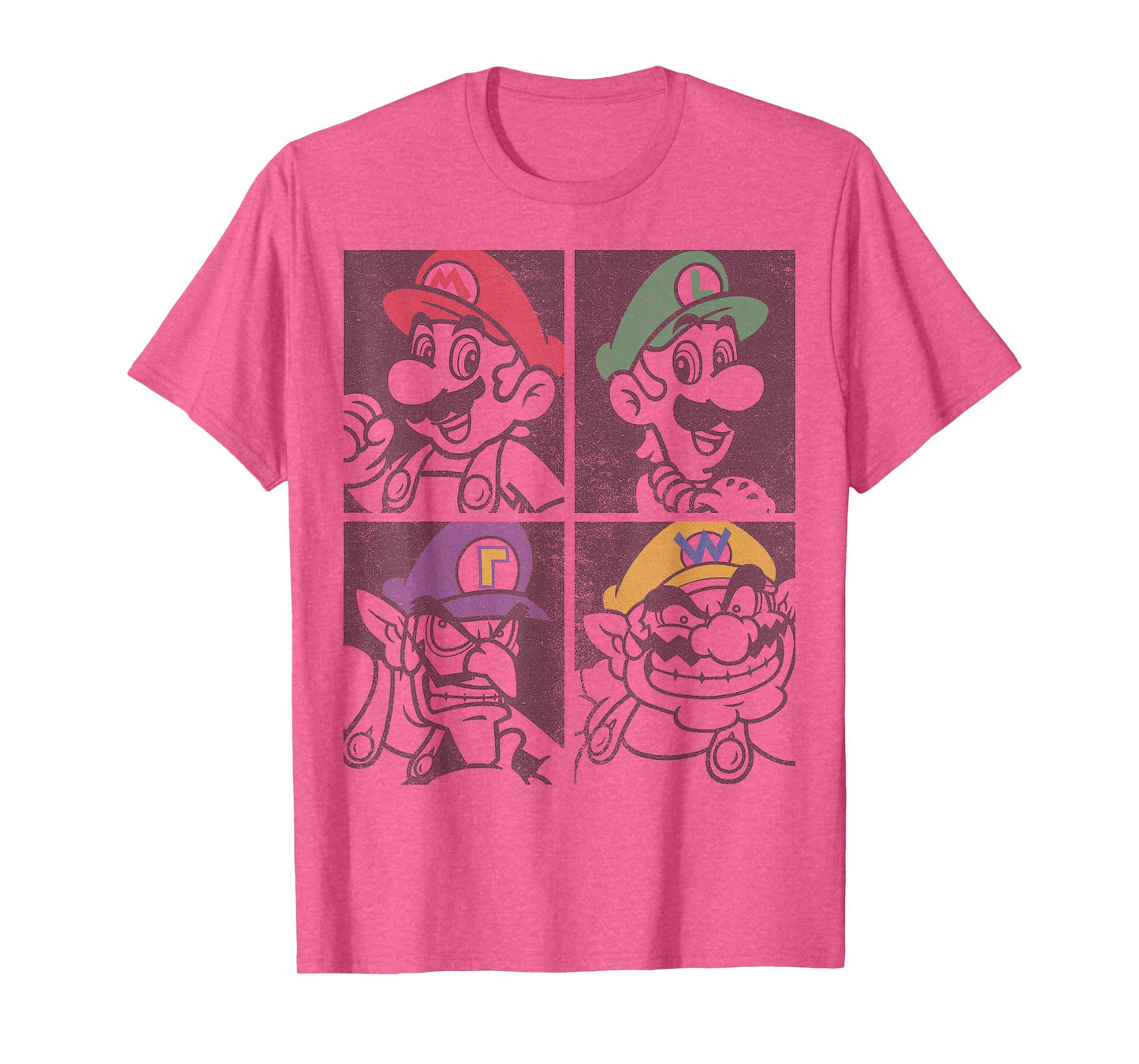 Super Mario Mario Luigi Wario Waluigi Box Up T-Shirt