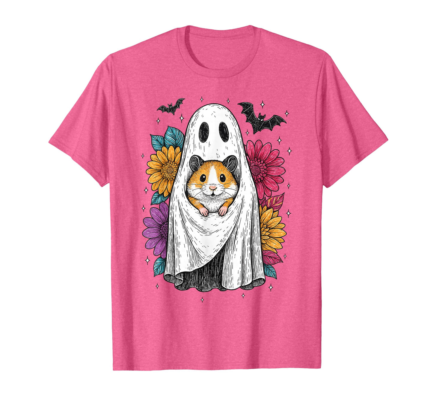 Retro Cute Halloween Hamster Ghost Funny Fall Costume T-Shirt